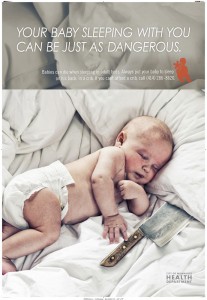 Baby Sleeps with Knive - Milwaukee Launches Controversial Ad Campaign