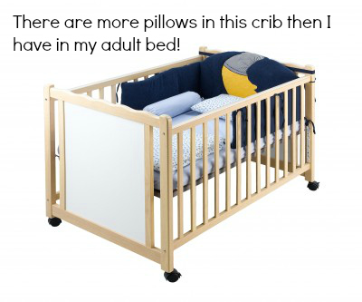 no pillows in the baby crib