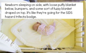 photos modeling unsafe crib sleep for babies