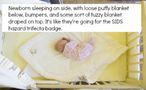 photos modeling unsafe crib sleep for babies